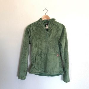 Green North Face jacket